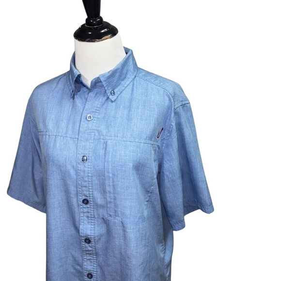 Red Hook Lure Men's S Small Button Down Fishing Shirt Short Sleeves Quick Dry - Picture 2 of 6